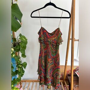 Diane Von Furstenberg Colorful Patterned Mini Dress